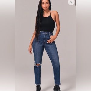 Abercrombie Curve Love Ankle Straight Ultra High Rise Jeans
